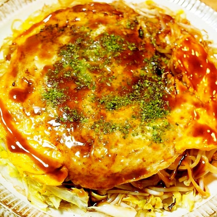 モチモチ!米粉の生地の広島焼き!
